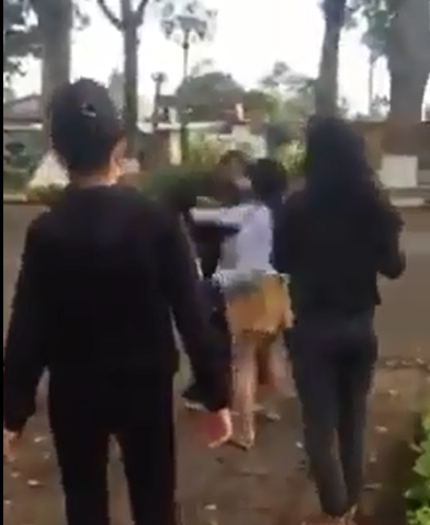 2 nhóm thiếu nữ dùng nón bảo hiểm lao vào đánh nhau - Ảnh 2